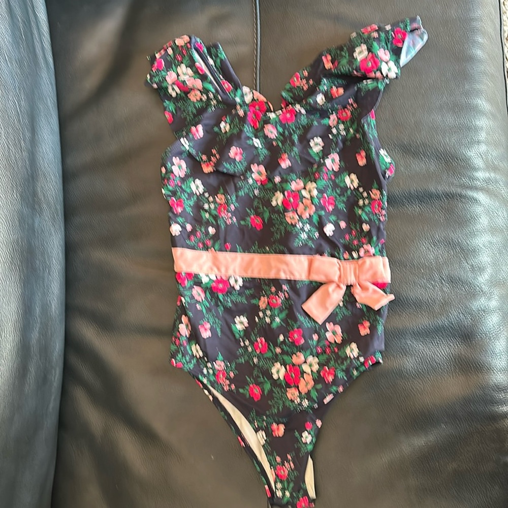 Jamie and Jack navy floral bathing suit